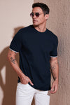 Buratti Streç Pamuklu Regular Fit Bisiklet Yaka Erkek T Shirt 5902981 İNDİGO