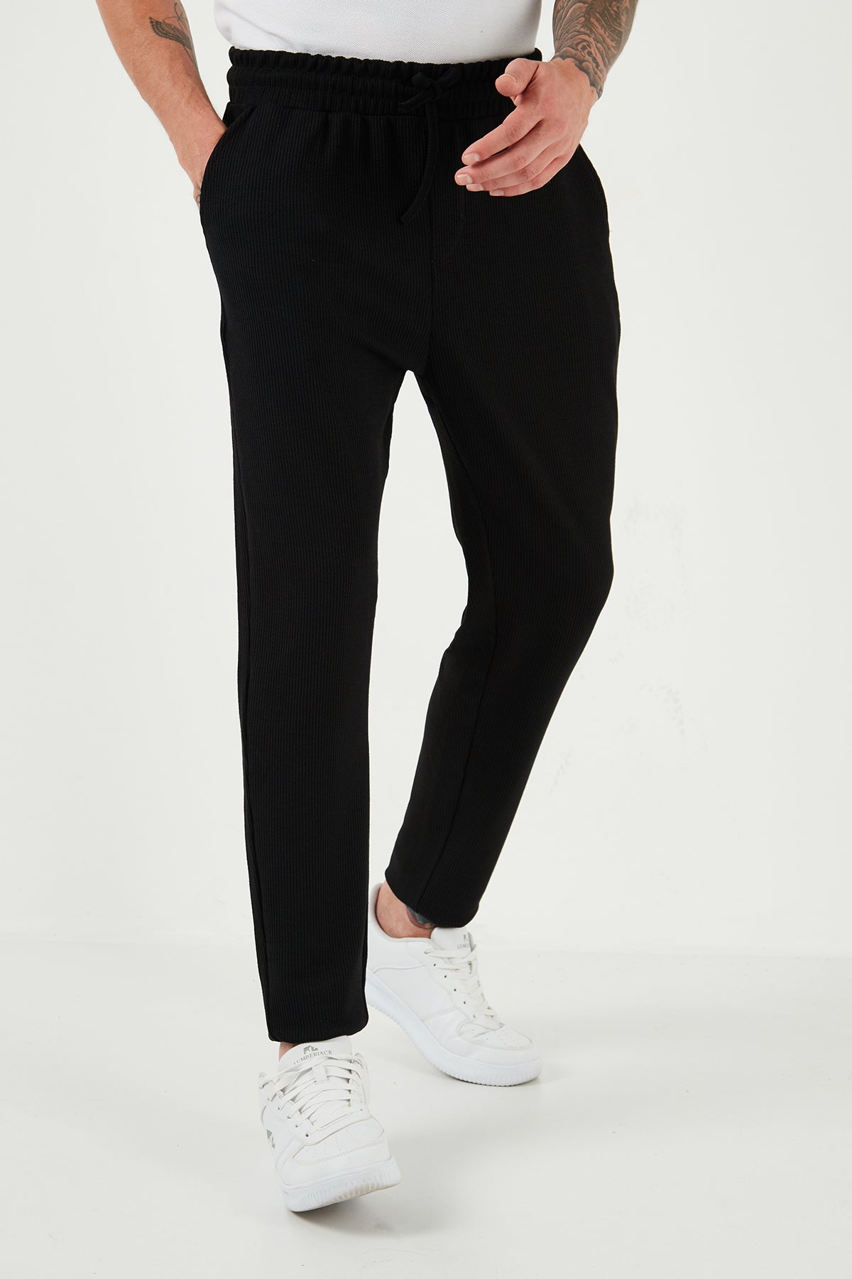 Buratti Streç Standart Fit Cepli Jogger Erkek Eşofman Altı 5908032 SİYAH