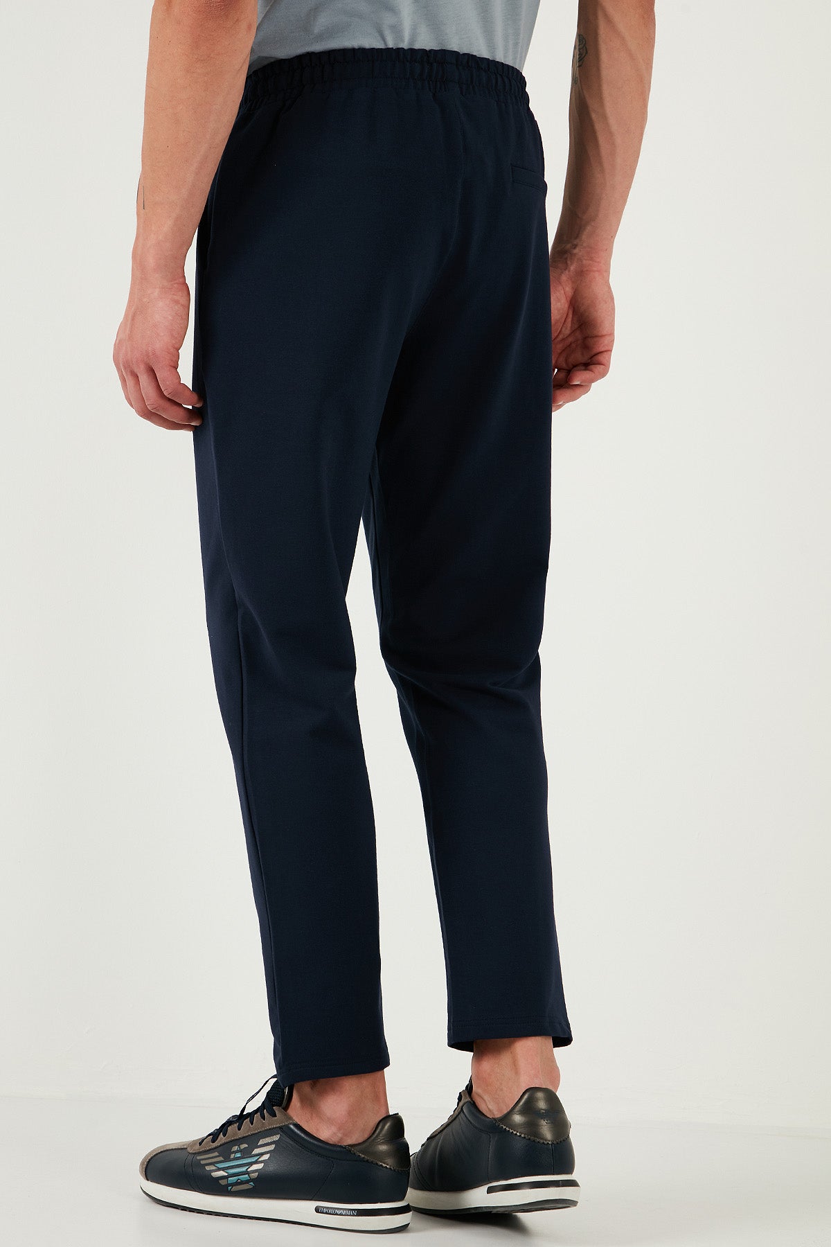 Buratti Pamuklu Regular Fit Yüksek Bel Düz Paça Çimalı Jogger Erkek Pantolon 5908058 LACİVERT