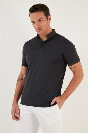 Buratti Pamuklu Slim Fit Erkek Polo Yaka T Shirt 646R1000 SİYAH