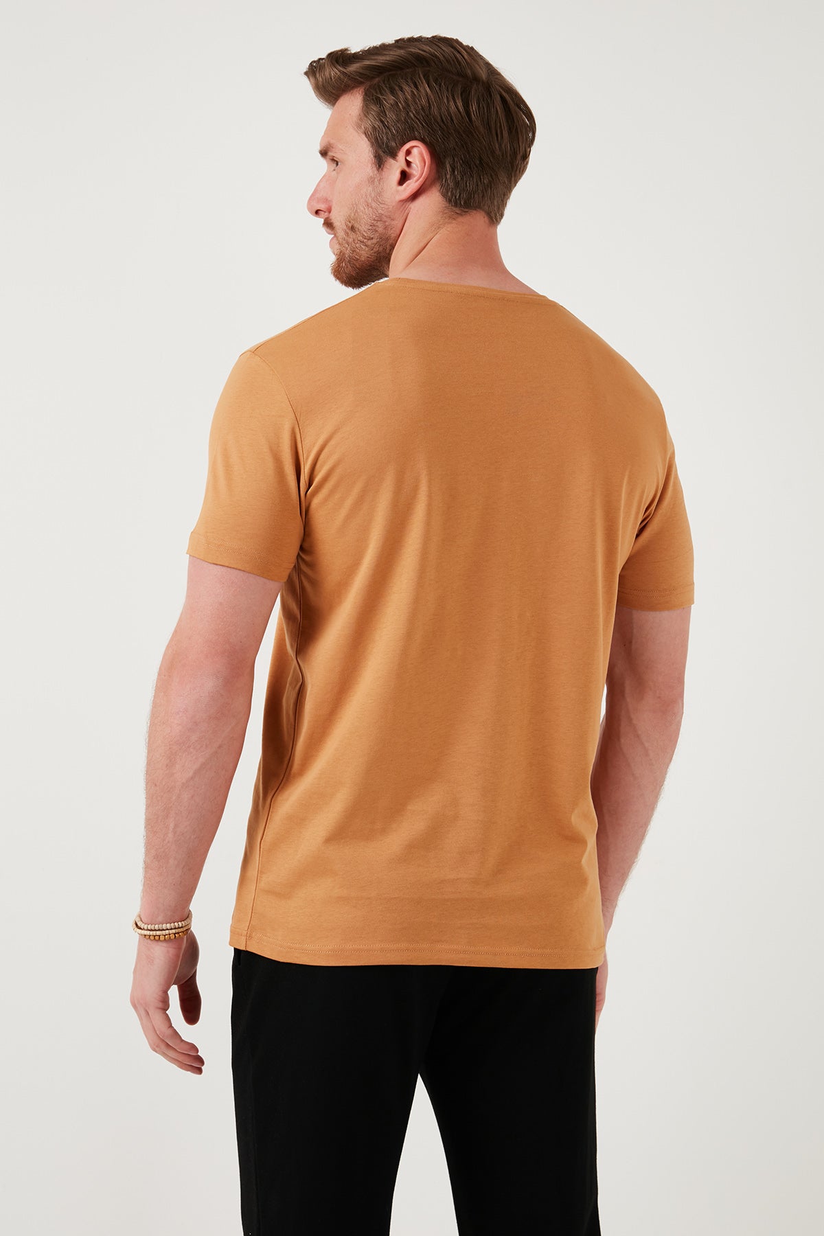 Buratti Pamuklu Slim Fit Bisiklet Yaka Erkek T Shirt 646R8320 HARDAL