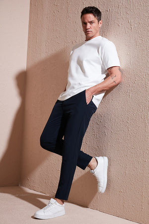 Buratti Streç Regular Fit Normal Bel Düz Paça Jogger Erkek Pantolon CF25617801 LACİVERT