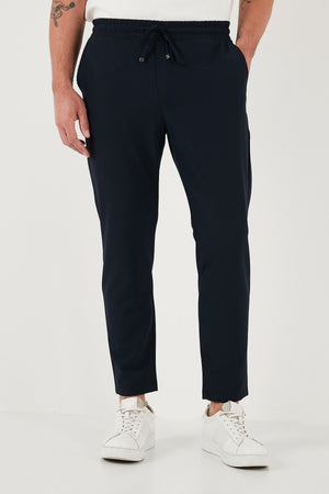 Buratti Streç Regular Fit Normal Bel Düz Paça Jogger Erkek Pantolon CF25617801 LACİVERT