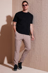 Buratti Streç Regular Fit Normal Bel Düz Paça Jogger Erkek Pantolon CF25617801 BEJ