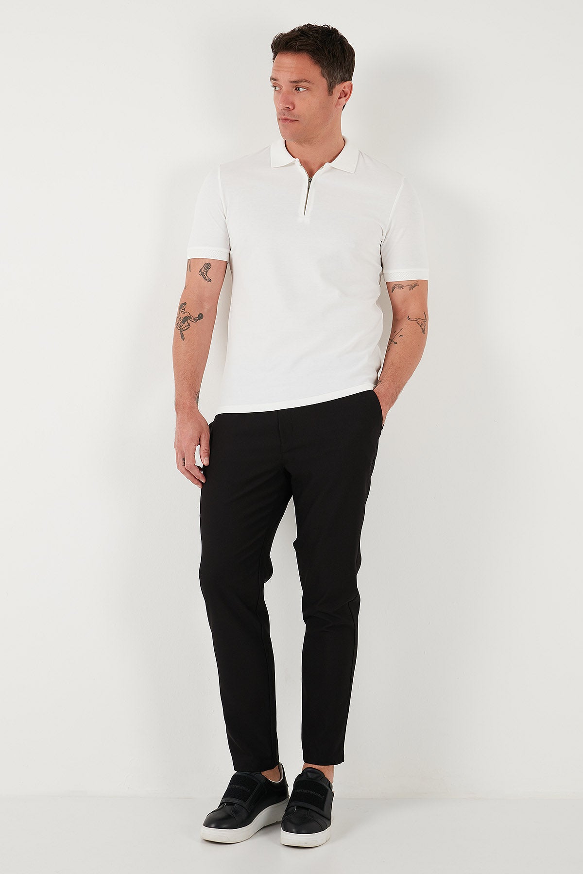 Buratti Streç Regular Fit Normal Bel Düz Paça Jogger Erkek Pantolon CF25617953 SİYAH