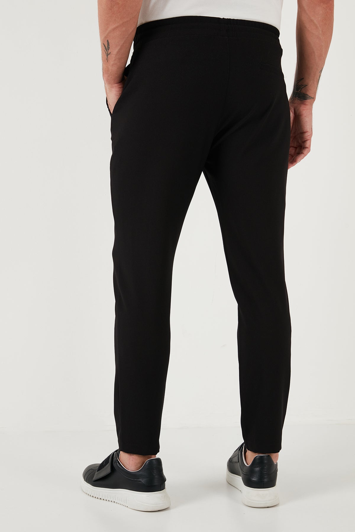 Buratti Streç Regular Fit Normal Bel Düz Paça Jogger Erkek Pantolon CF25617953 SİYAH