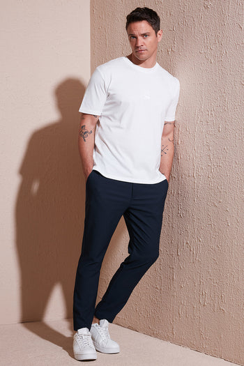 Buratti Streç Regular Fit Normal Bel Düz Paça Jogger Erkek Pantolon CF25617953 LACİVERT