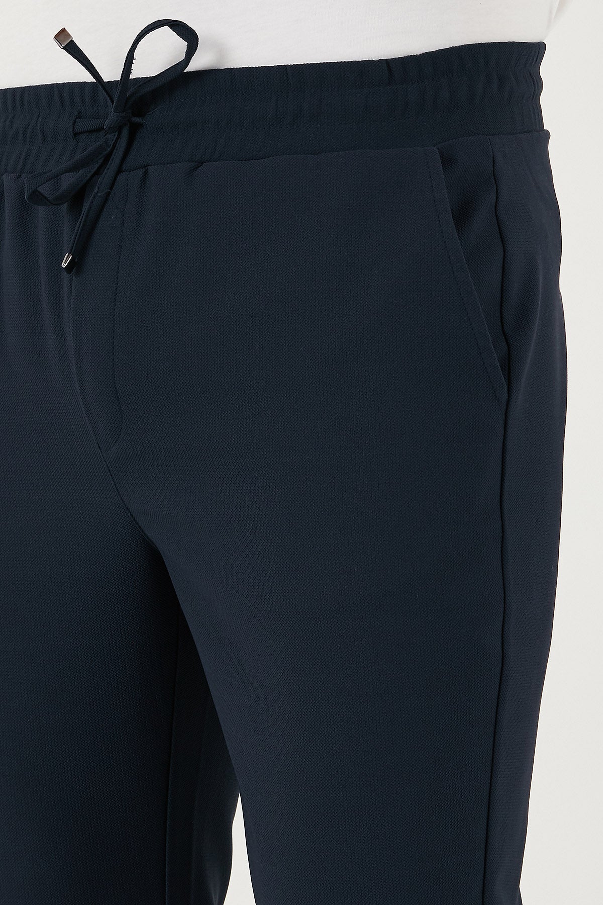 Buratti Streç Regular Fit Normal Bel Düz Paça Jogger Erkek Pantolon CF25617953 LACİVERT