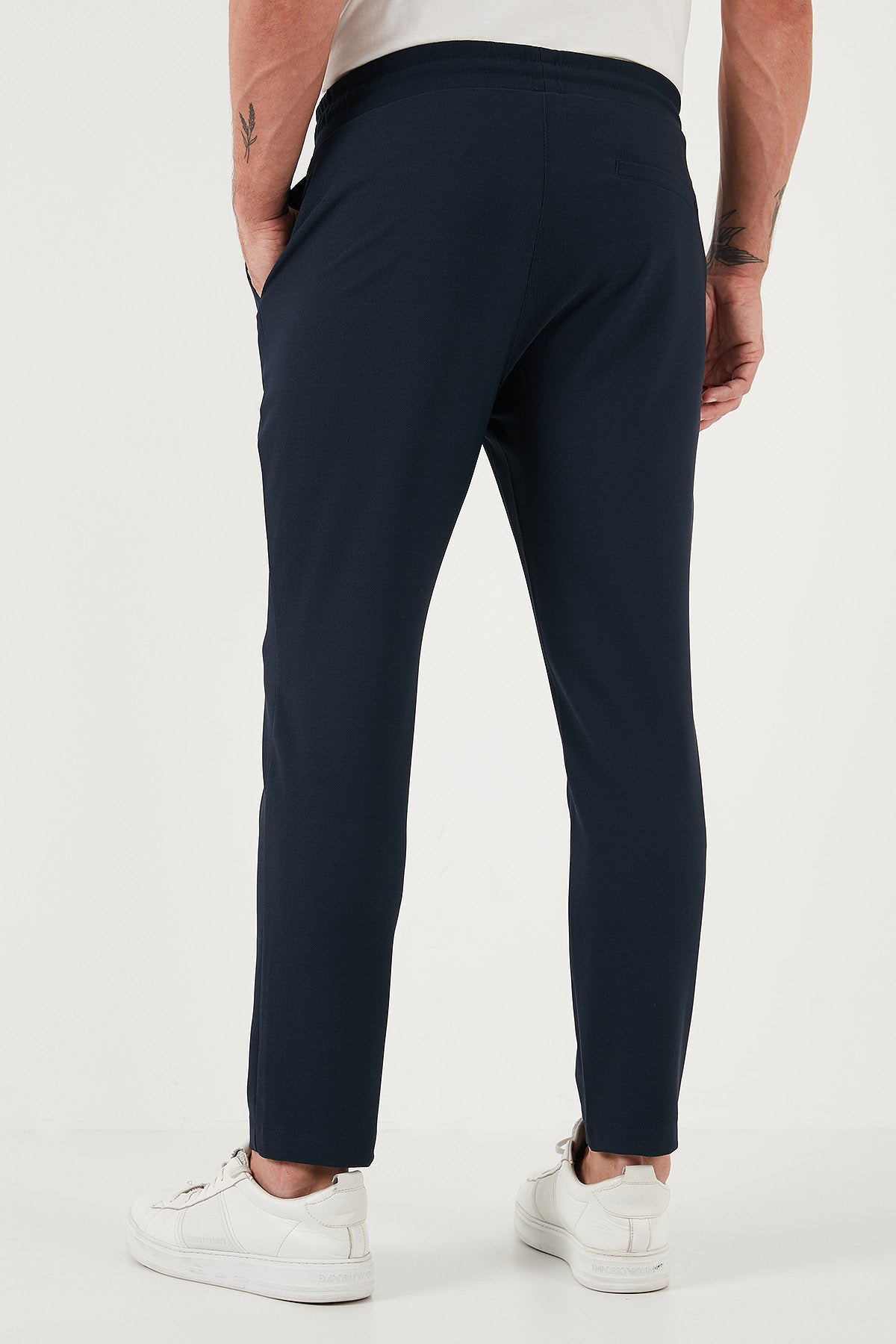 Buratti Streç Regular Fit Normal Bel Düz Paça Jogger Erkek Pantolon CF25617953 LACİVERT