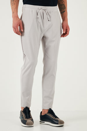 Buratti Streç Regular Fit Normal Bel Düz Paça Jogger Erkek Pantolon CF25617953 GRİ