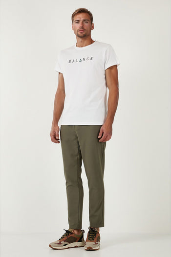 Buratti Streç Regular Fit Normal Bel Düz Paça Jogger Erkek Pantolon CF25617953 HAKİ