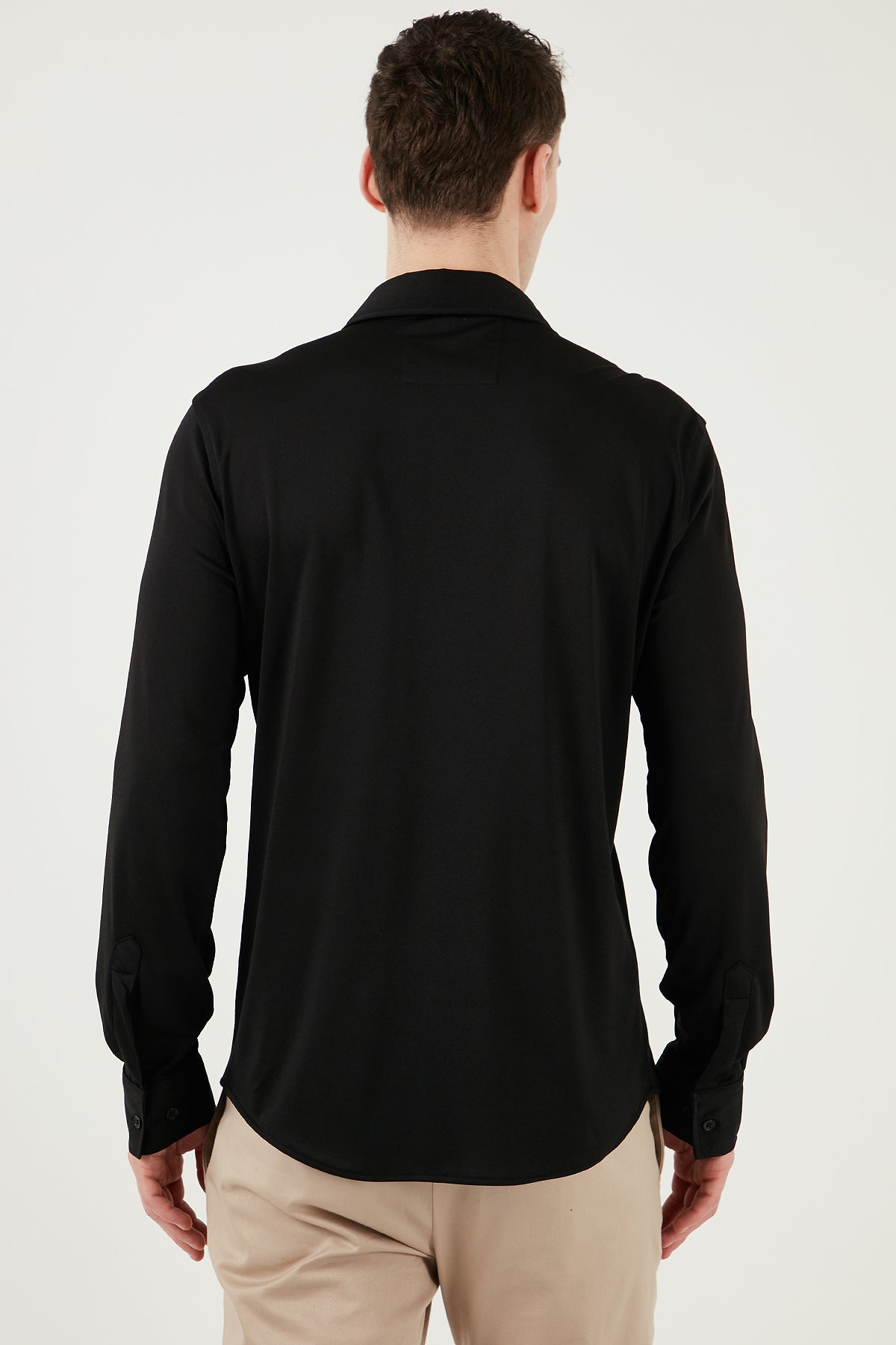 Buratti Pamuklu Regular Fit Düz Yaka Erkek Gömlek CF25S119628 SİYAH