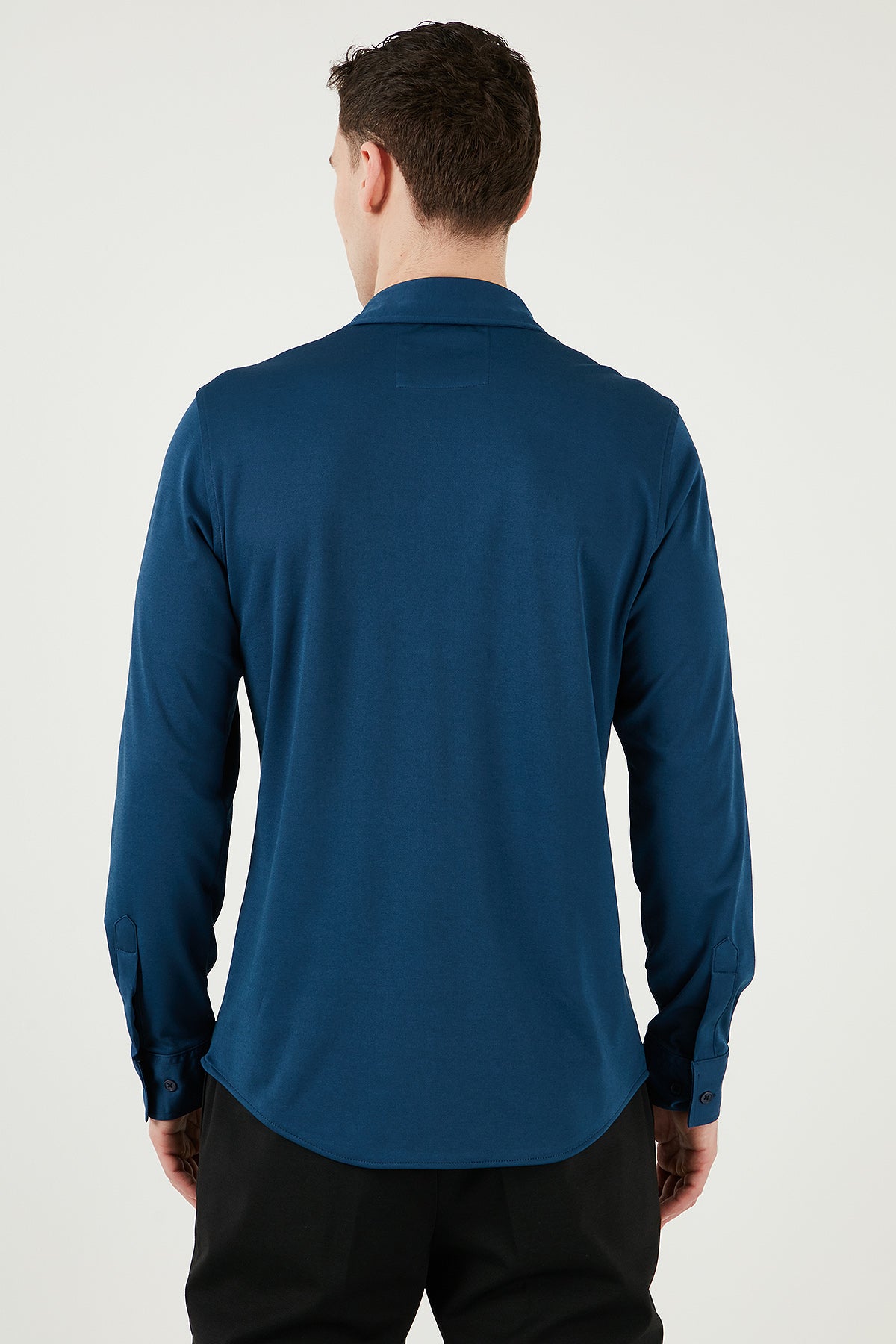 Buratti Pamuklu Regular Fit Düz Yaka Erkek Gömlek CF25S119628 İNDİGO