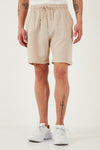 Buratti % 100 Pamuk Regular Fit Normal Bel Müslin Erkek Short CF25S657802 BEJ