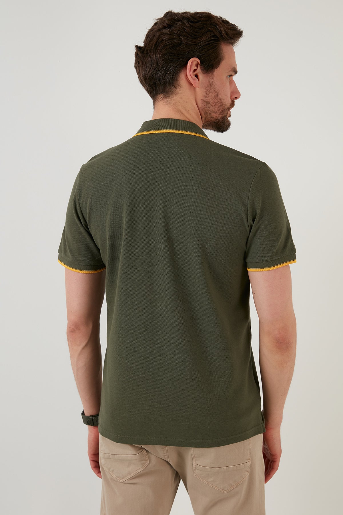 Buratti Pamuklu Regular Fit Düğmeli Polo Yaka 4'lü Paket T Shirt Erkek Polo Yaka T Shirt 590211827S4 Vizon-Petrol-Beyaz-Haki Sarı