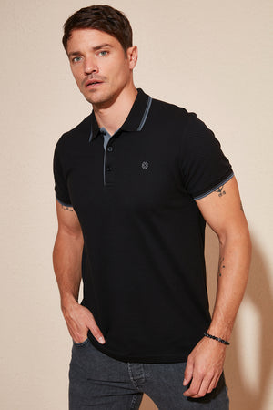Buratti Pamuklu Regular Fit Düğmeli Polo Yaka 5'li Paket Erkek T Shirt 590211827S5 Siyah-Beyaz-Siyah-Beyaz-Vişne