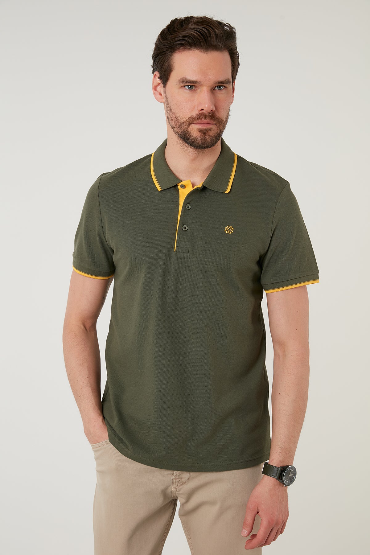 Buratti Pamuklu Regular Fit Düğmeli Polo Yaka 5'li Paket Erkek T Shirt 590211827S5 Vişne-Antrasit-Hakisarı-Beyaz-Mavi