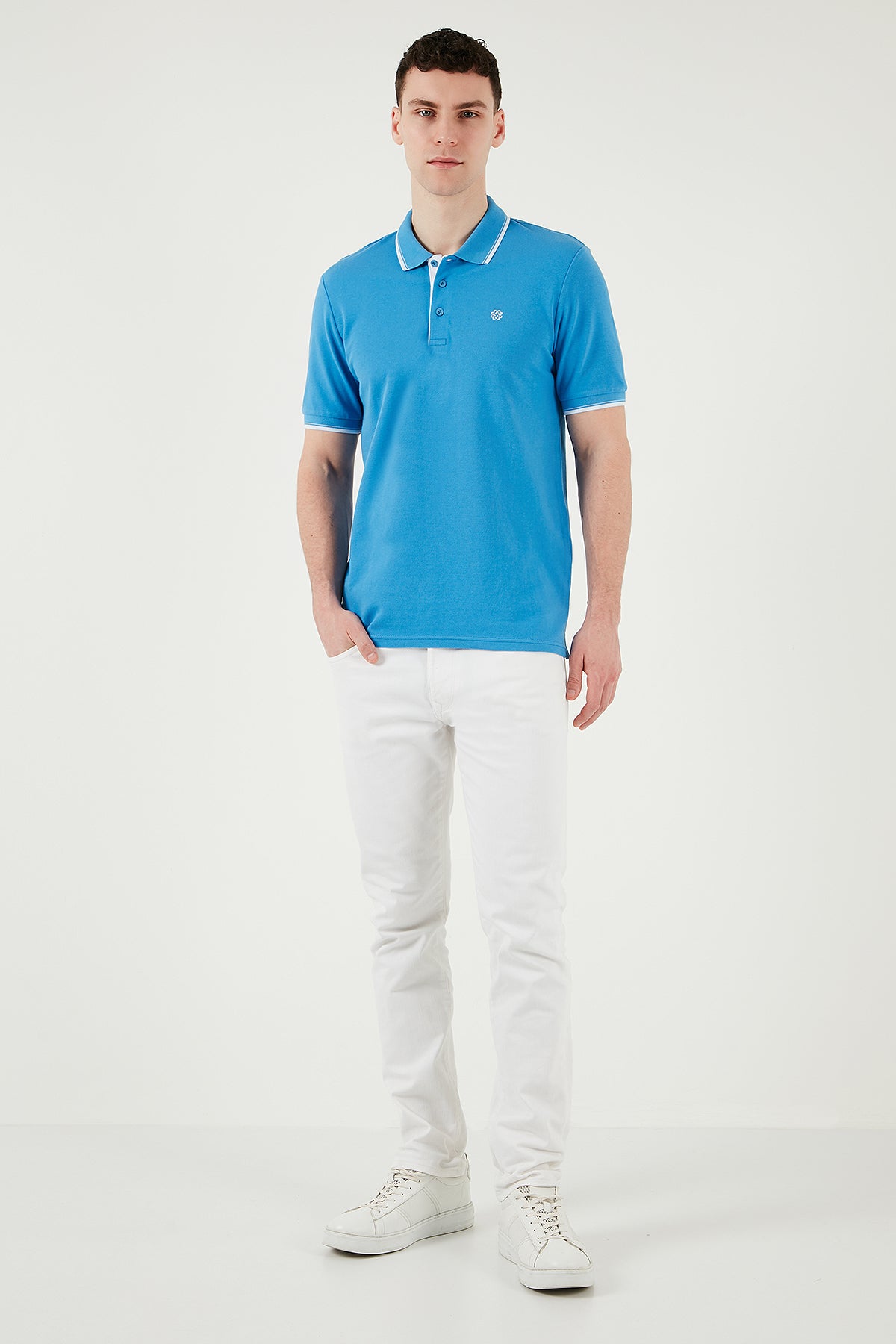Buratti Pamuklu Slim Fit Şerit Detaylı Düğmeli Polo Yaka 3'lü Paket Erkek T Shirt 5902118S3 Siyah-Vişne-Koyu Mavi