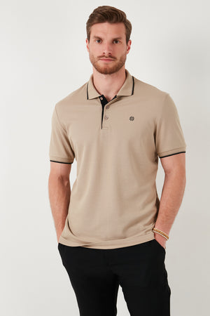 Buratti Pamuklu Slim Fit Şerit Detaylı Düğmeli Polo Yaka 4'lü Paket Erkek T Shirt 5902118S4 Gri Melanj-Aquamavi-Mavi-Vizon