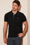 Buratti Pamuklu Slim Fit Şerit Detaylı Düğmeli Polo Yaka 5'li Paket Erkek T Shirt 5902118S5 Siyah-Antrasit-Hakisarı-Vişne-Beyaz