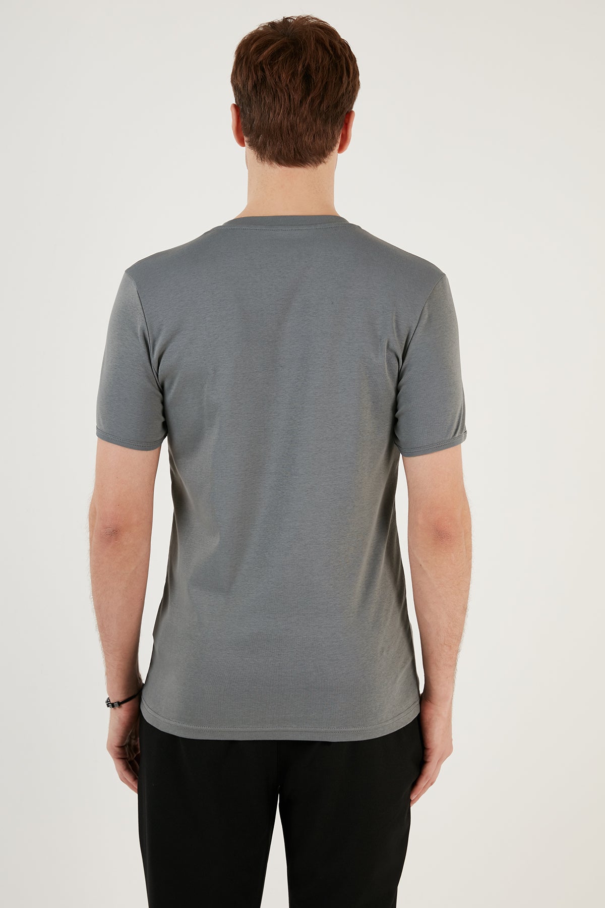 Buratti Pamuklu Düğme Detaylı Slim Fit V Yaka 3'lü Paket Erkek T Shirt 5902122S3 Elma Yeşili-Vişne-Açık Haki