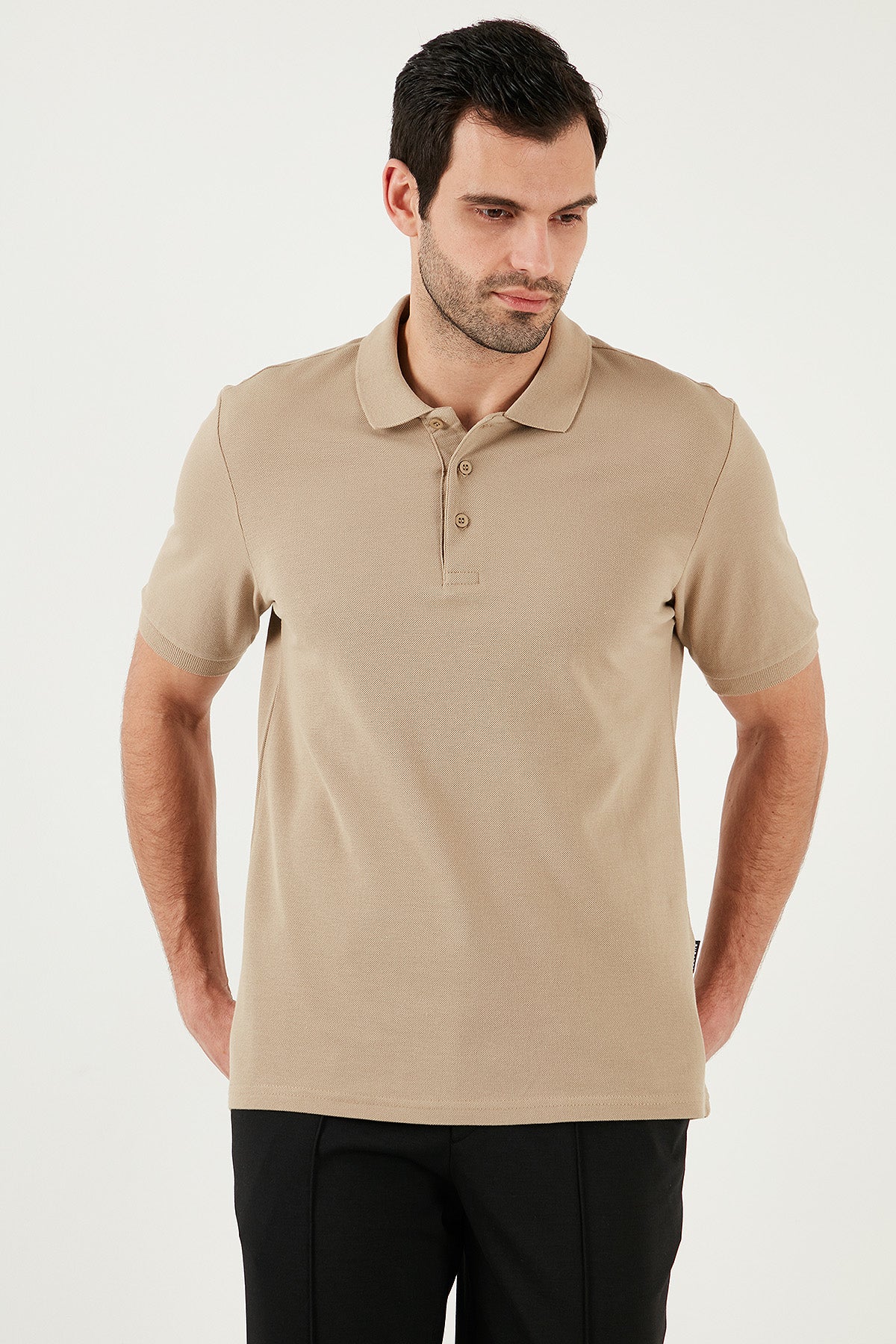 Buratti Pamuklu Regular Fit Düğmeli Polo Yaka 3'lü Paket Erkek T Shirt 5902127S3 Siyah-Vişne-Vizon
