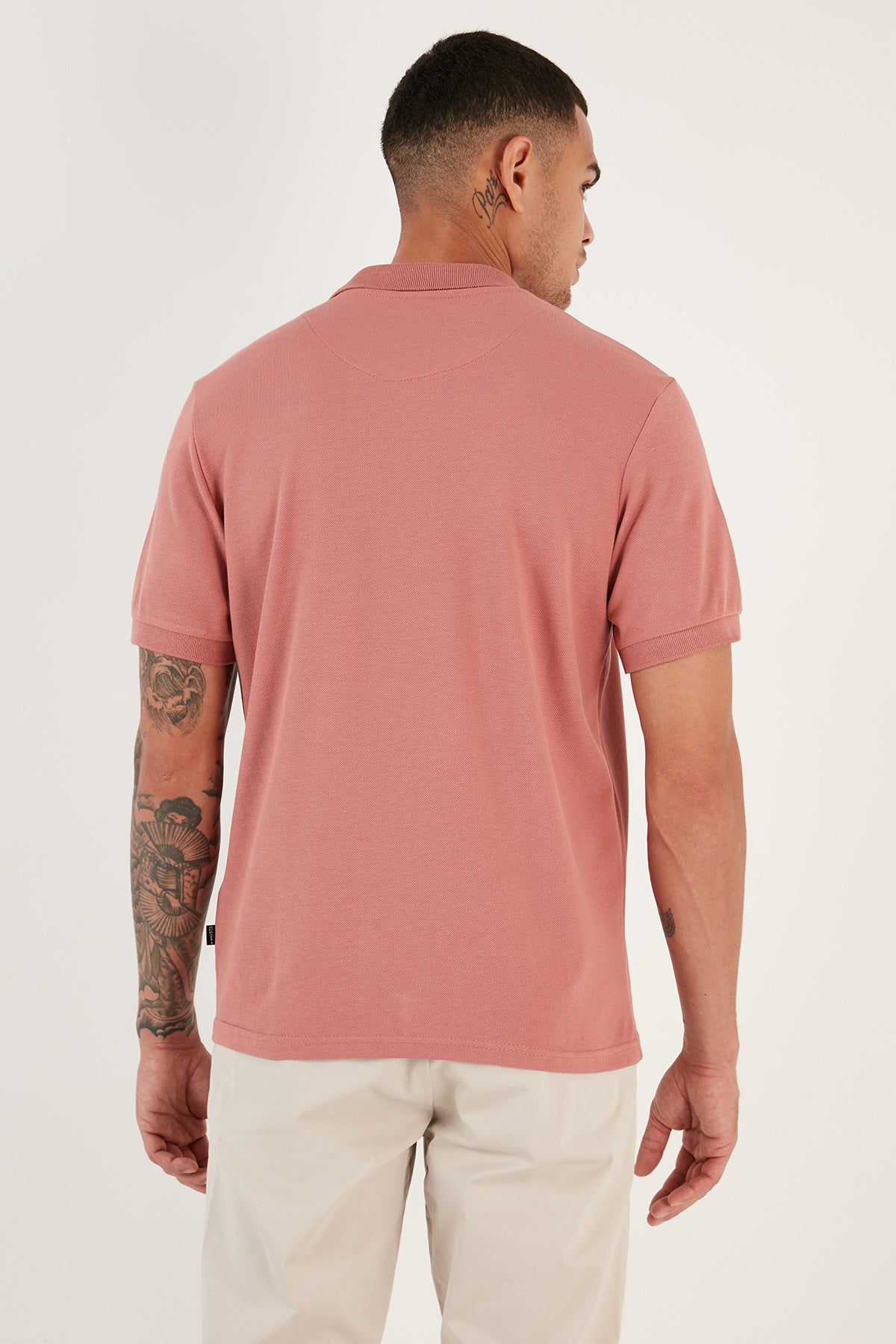 Buratti Pamuklu Regular Fit Düğmeli Polo Yaka 3'lü Paket Erkek T Shirt 5902127S3 Beyaz-Gül-Vizon