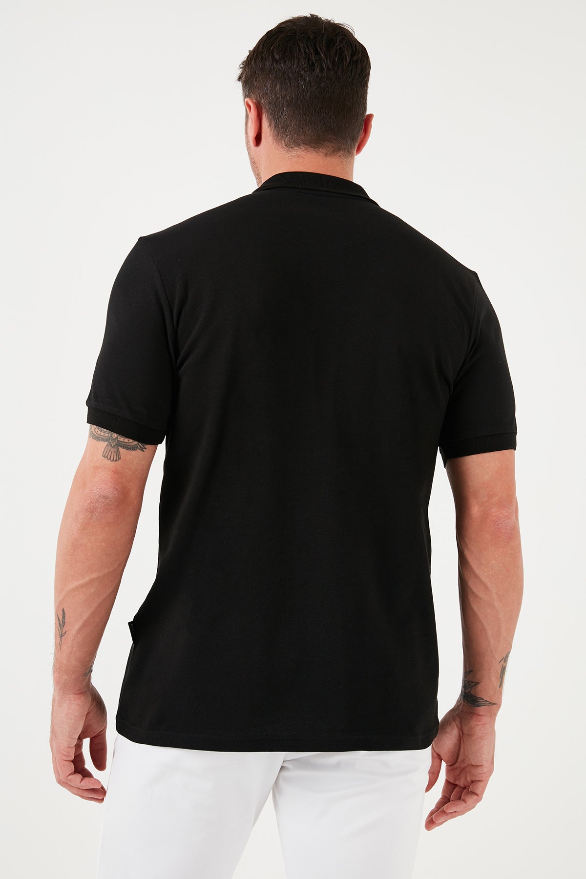 Buratti Pamuklu Regular Fit Düğmeli Polo Yaka 4'lü Paket Erkek T Shirt 5902127S4 Siyah-Beyaz-Beyaz-Siyah