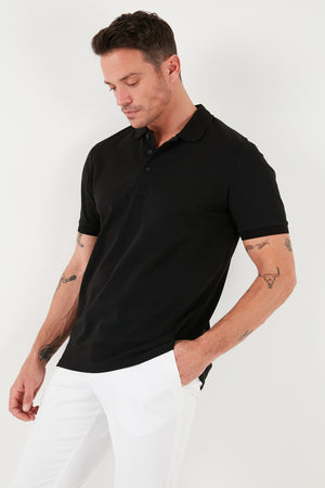 Buratti Pamuklu Regular Fit Düğmeli Polo Yaka 4'lü Paket Erkek T Shirt 5902127S4 Siyah-Beyaz-Kırmızı-Haki