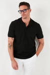Buratti Pamuklu Regular Fit Düğmeli Polo Yaka 4'lü Paket Erkek T Shirt 5902127S4 Siyah-Beyaz-Vişne-Haki