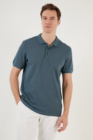 Buratti Pamuklu Regular Fit Düğmeli Polo Yaka 4'lü Paket Erkek T Shirt 5902127S4 Vizon-Petrol-Kül-Elma Yeşili