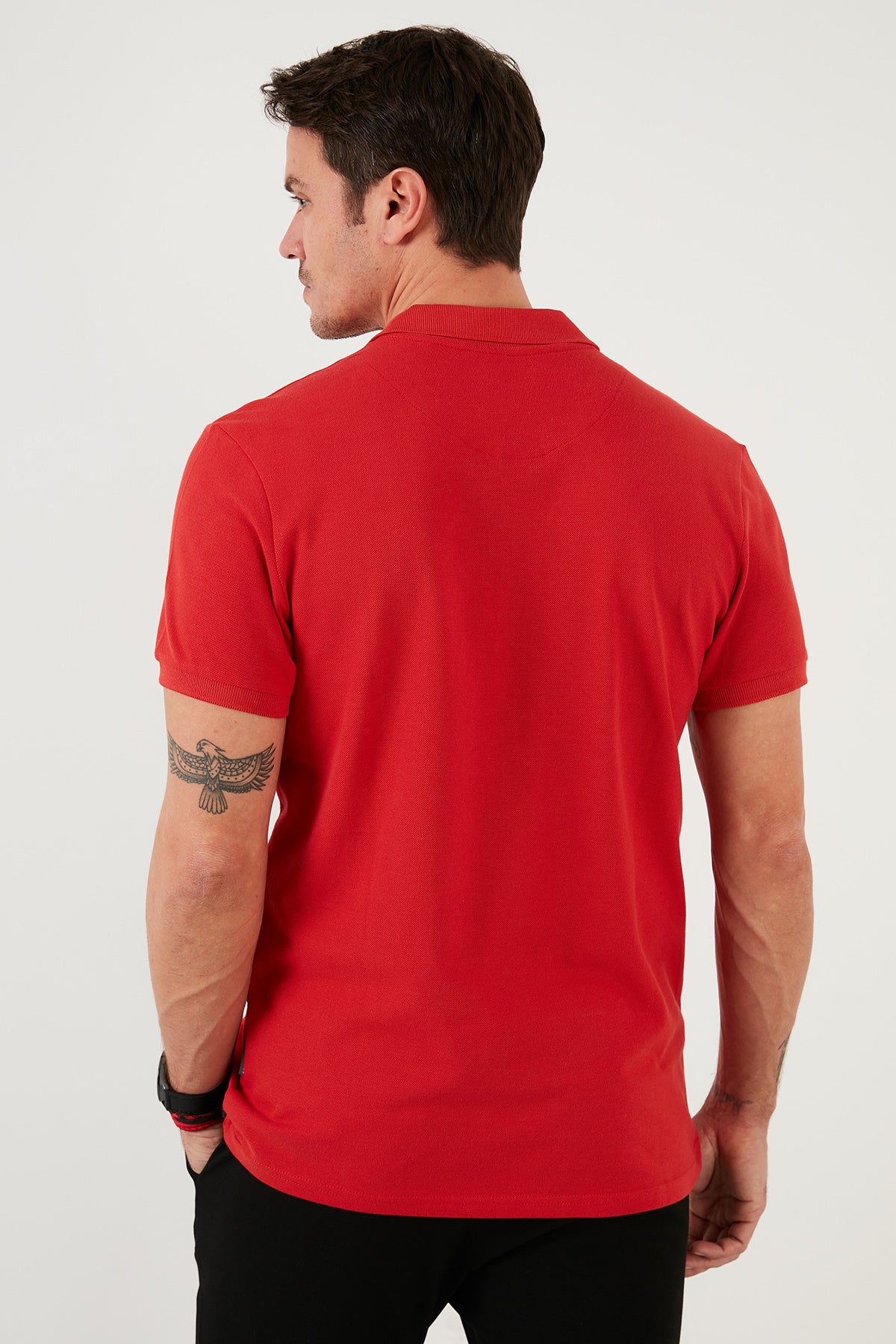 Buratti Pamuklu Regular Fit Düğmeli Polo Yaka 5'li Paket Erkek T Shirt 5902127S5 Siyah-Beyaz-Kırmızı-Gri Melanj-Mavi