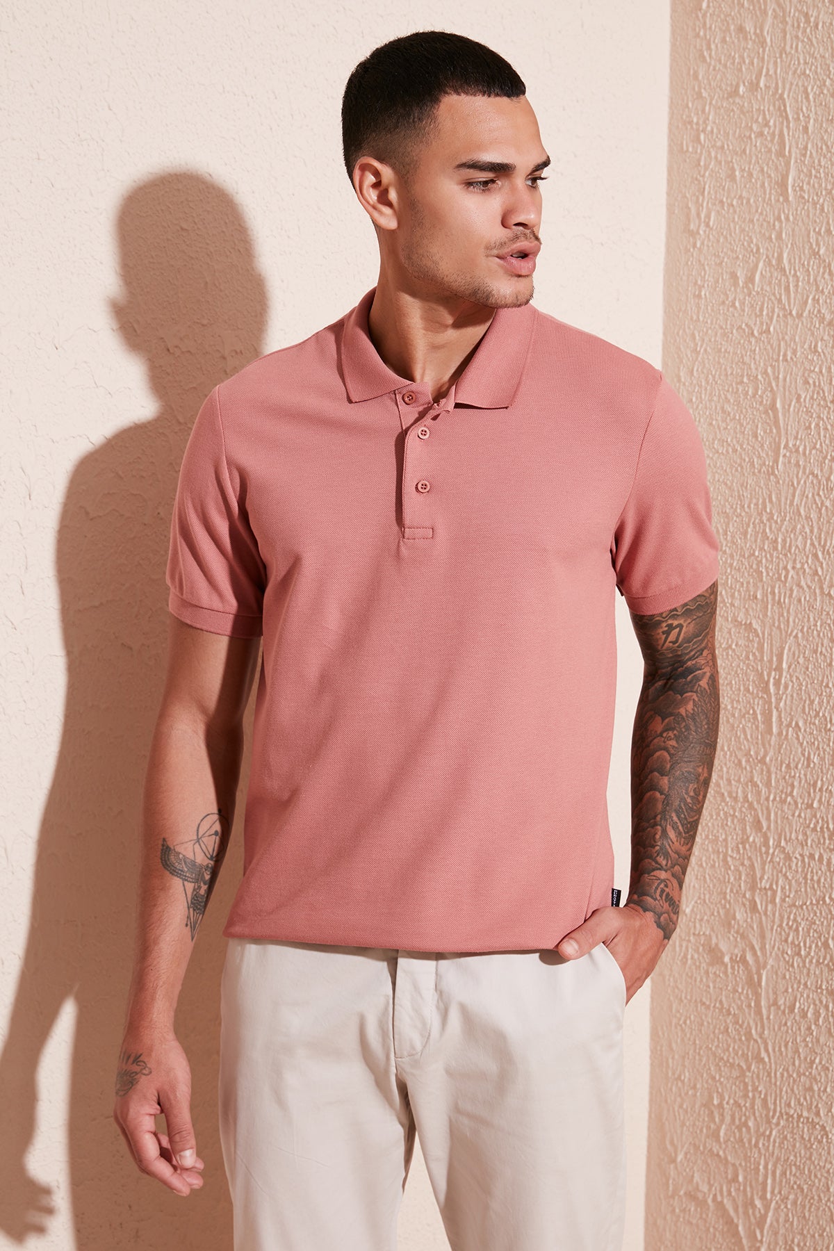 Buratti Pamuklu Regular Fit Düğmeli Polo Yaka 5'li Paket Erkek T Shirt 5902127S5 Beyaz-Hardal-İndigo-Tarçın-Gül