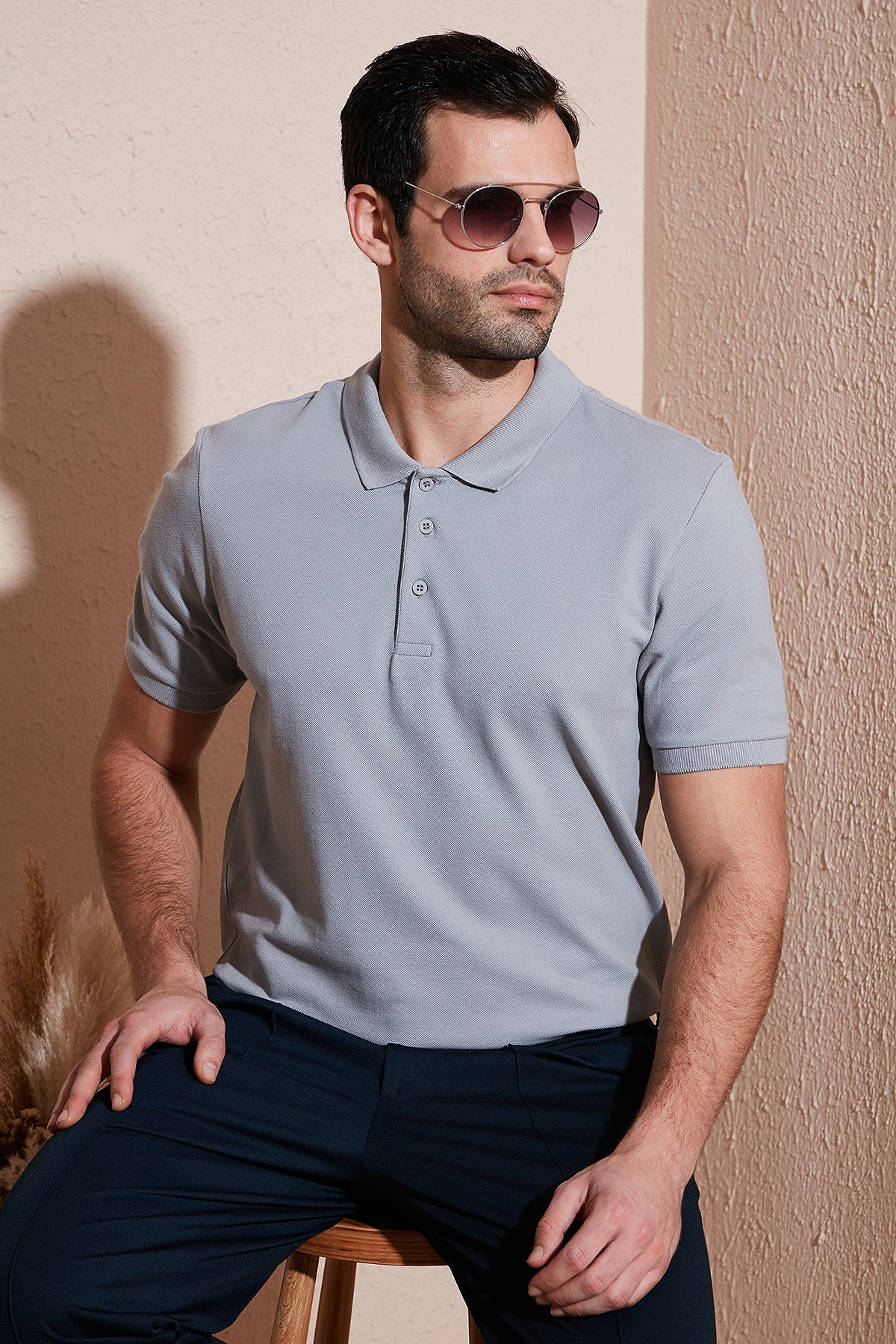 Buratti Pamuklu Regular Fit Düğmeli Polo Yaka 5'li Paket Erkek T Shirt 5902127S5 Gri Melanj-Tarçın-Elma Yeşili-Koyu Mavi-Kül
