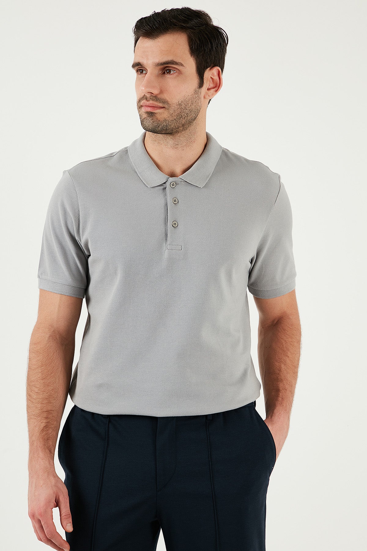 Buratti Pamuklu Regular Fit Düğmeli Polo Yaka 5'li Paket Erkek T Shirt 5902127S5 Koyu Mavi-Kül-İndigo-Siyah-Tarçın