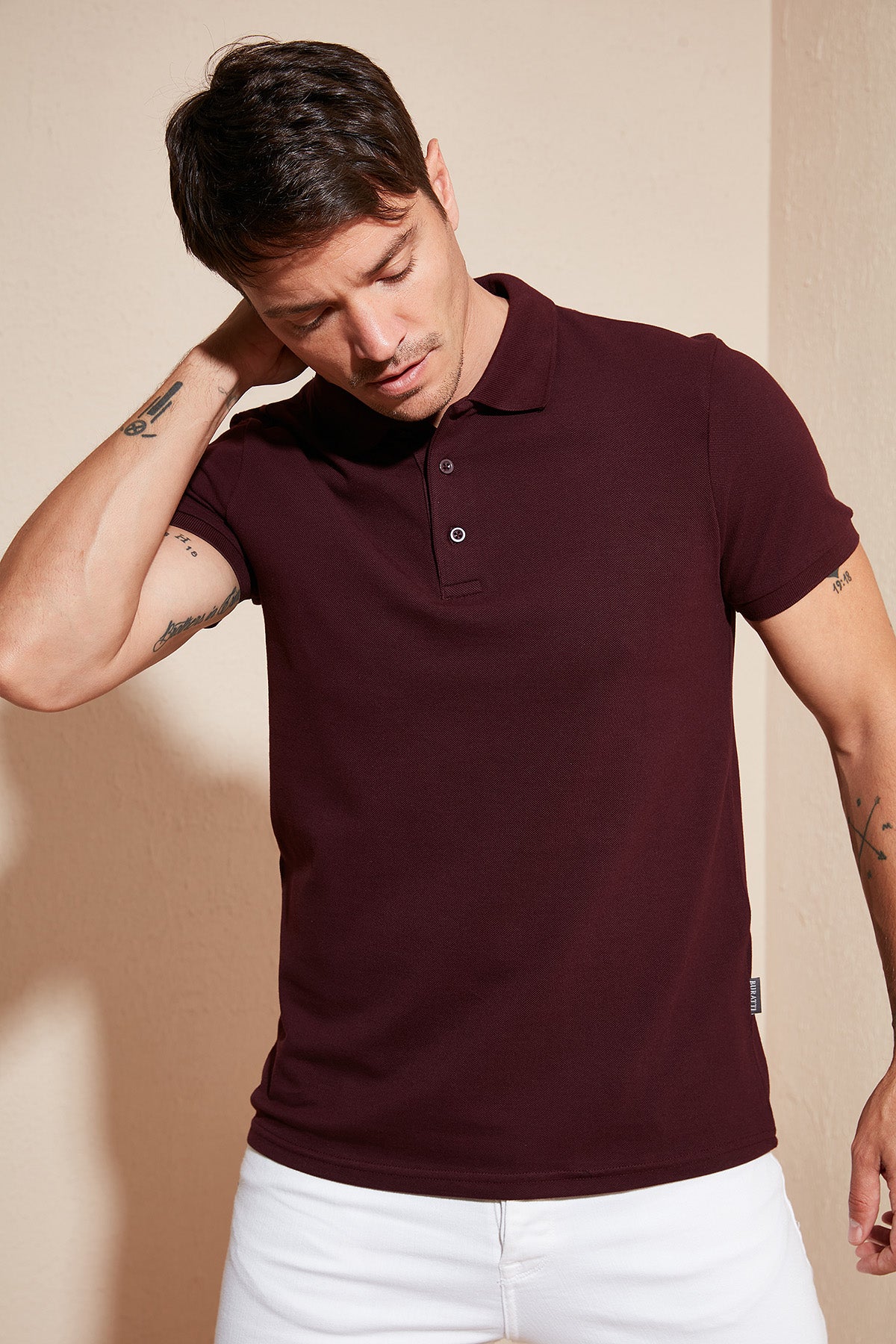 Buratti Pamuklu Regular Fit Düğmeli Polo Yaka 5'li Paket Erkek T Shirt 5902127S5 Beyaz-Kırmızı-Vişne-İndigo-Saks
