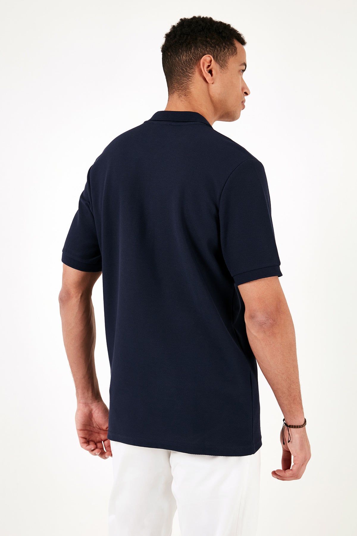 Buratti Pamuklu Regular Fit Yarım Fermuarlı 3'lü Paket Erkek Polo Yaka T Shirt 5902434S3 Siyah-Ekru-İndigo