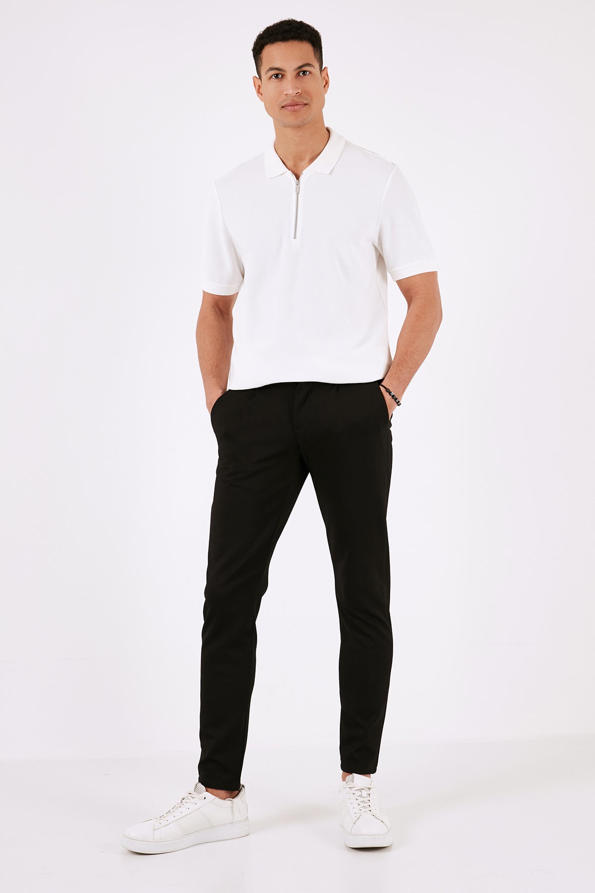 Buratti Pamuklu Regular Fit Yarım Fermuarlı 3'lü Paket Erkek Polo Yaka T Shirt 5902434S3 Ekru-Antrasit-İndigo