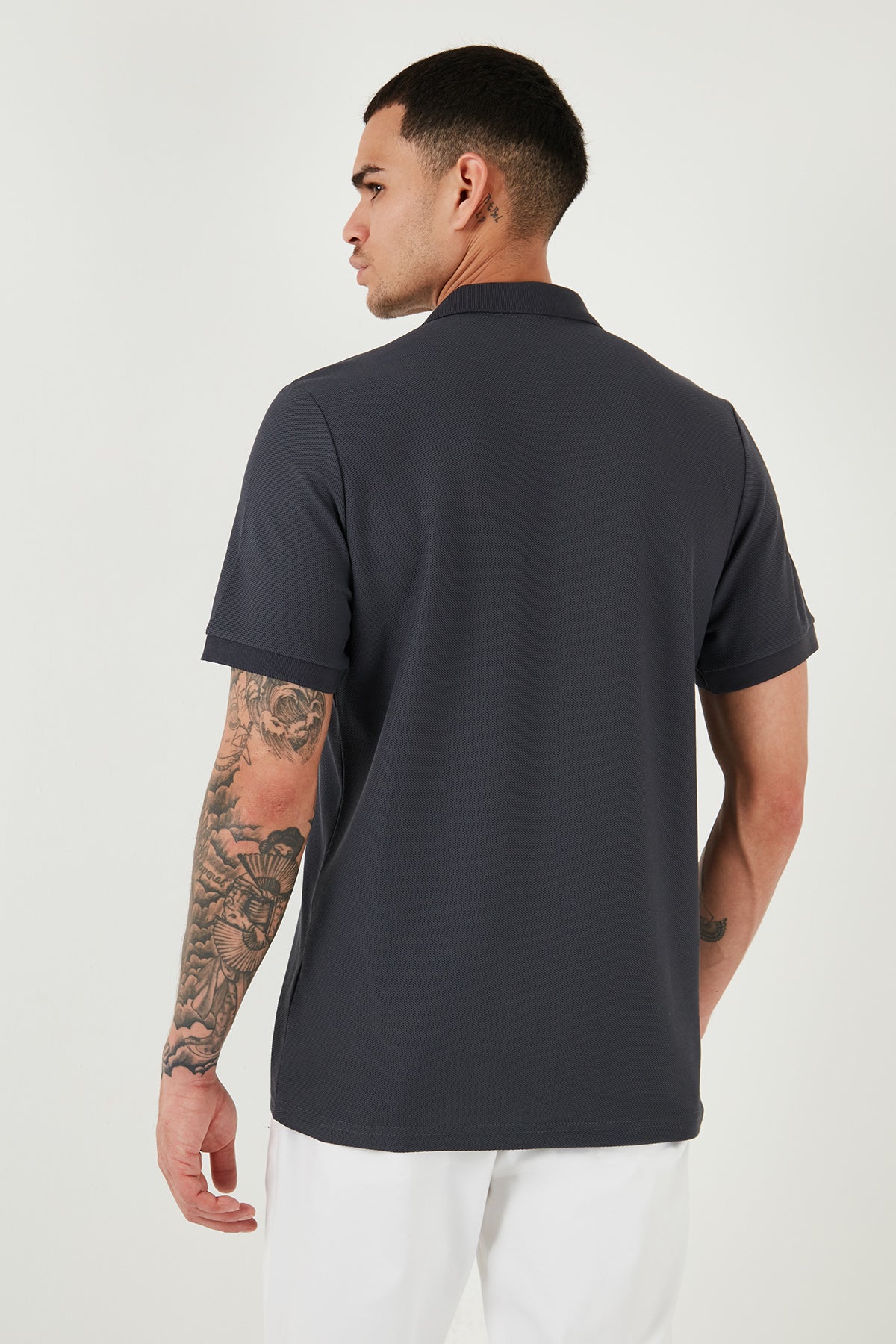 Buratti Pamuklu Regular Fit Yarım Fermuarlı 3'lü Paket Erkek Polo Yaka T Shirt 5902434S3 Ekru-Antrasit-İndigo