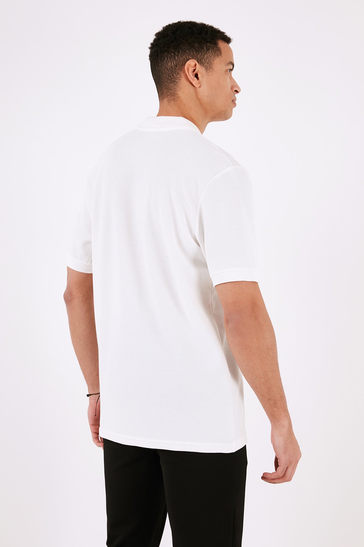 Buratti Pamuklu Regular Fit Yarım Fermuarlı 3'lü Paket Erkek Polo Yaka T Shirt 5902434S3 Ekru-Vizon-Mavi