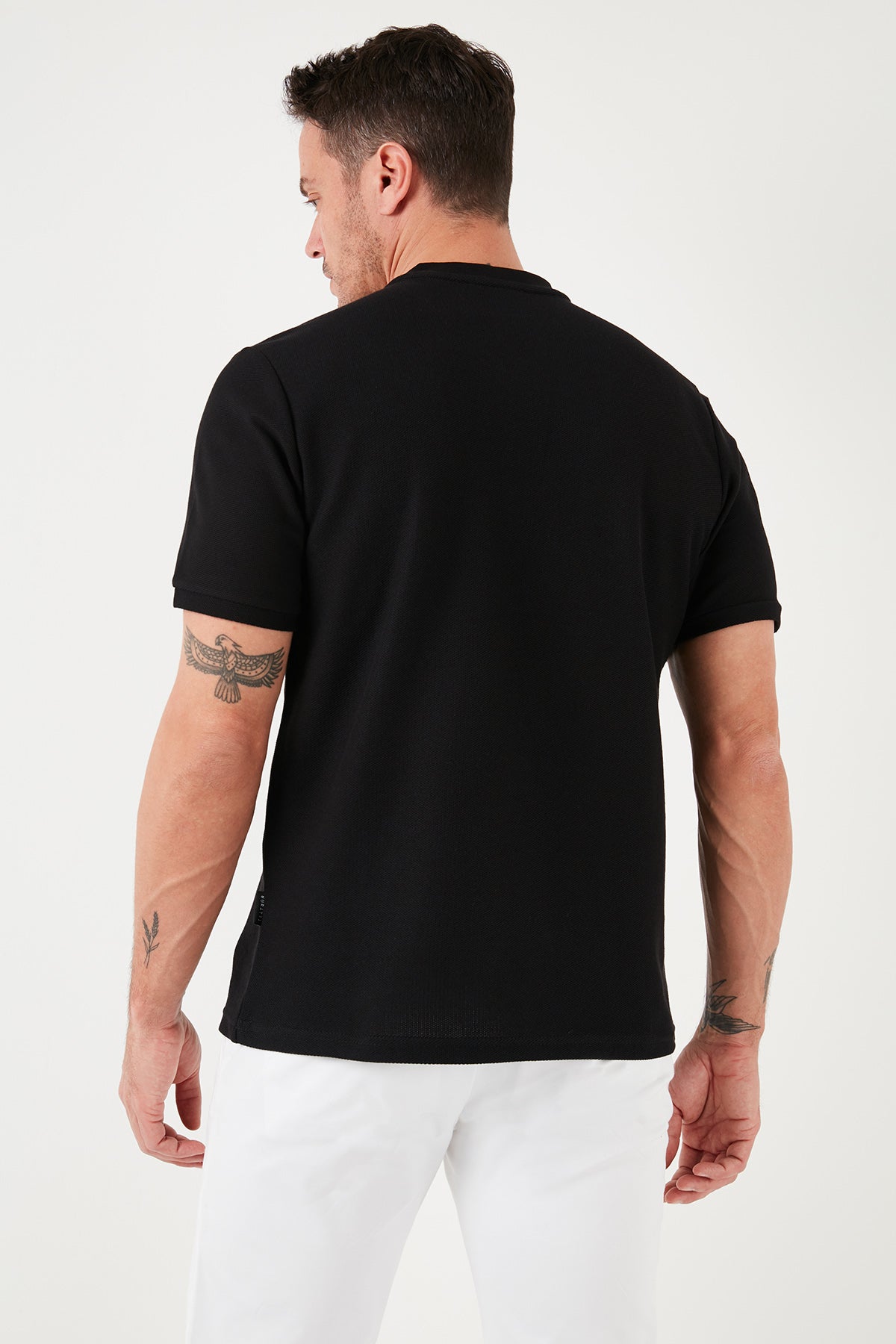 Buratti Pamuklu Regular Fit Yarım Fermuarlı Kolej Yaka 3'lü Paket Erkek T Shirt 5902653S3 Lacivert-Siyah-Haki
