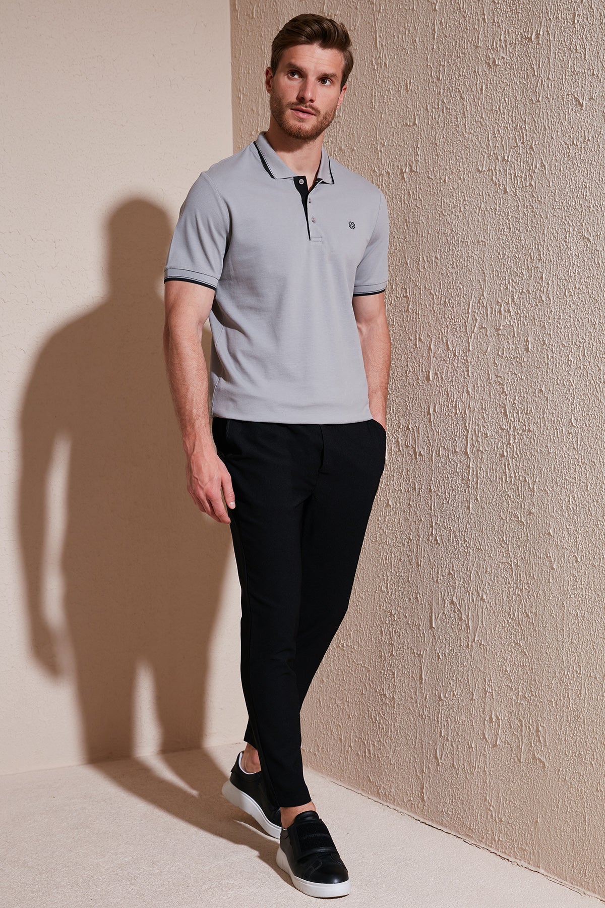 Buratti Pamuklu Regular Fit 3'lü Paket Erkek Polo Yaka T Shirt 59029641827S3 Haki-Taş-Gül