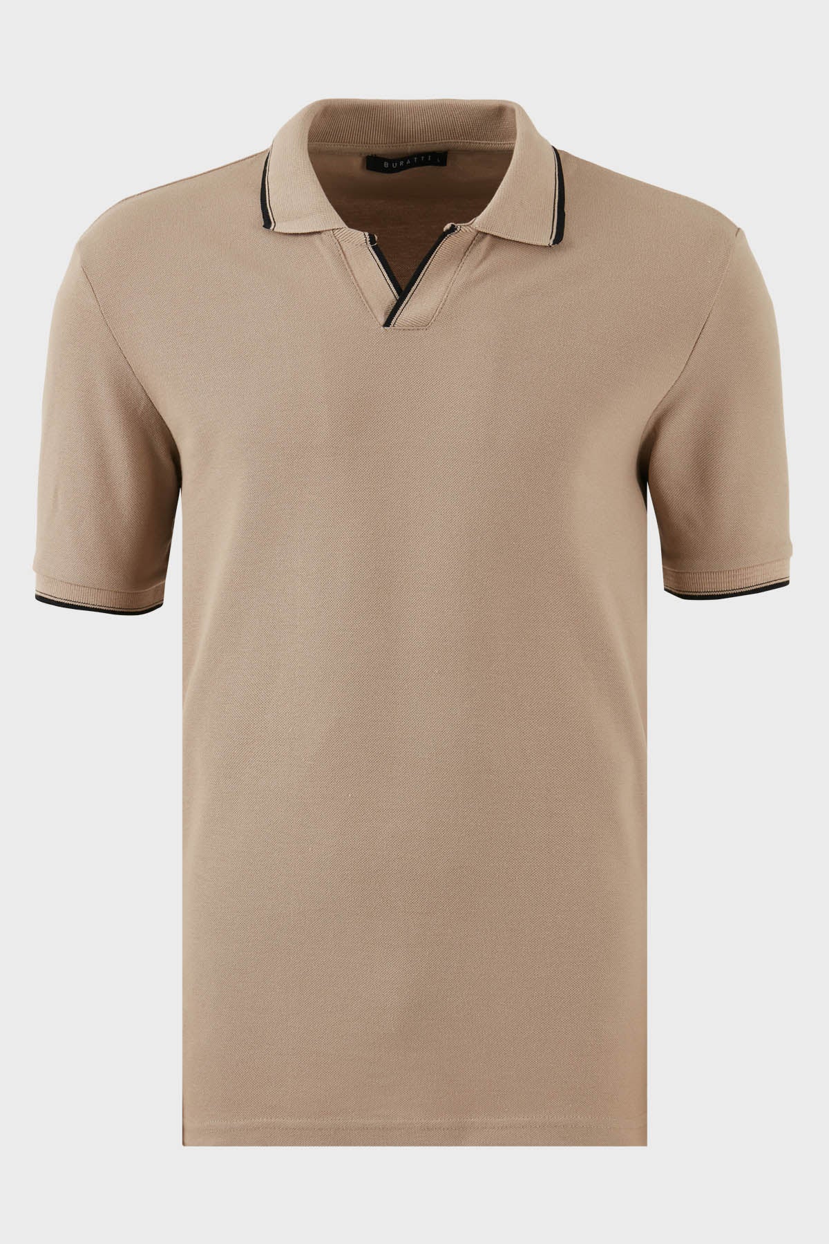 Buratti Pamuklu Regular Fit 3'lü Paket Erkek Polo Yaka T Shirt 59029641827S3 Vizon-Beyaz-Benetton