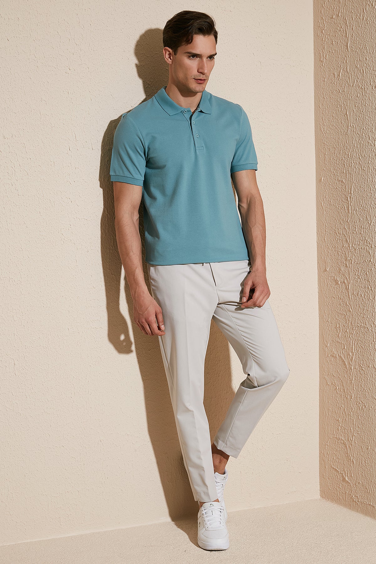 Buratti Pamuklu Regular Fit 3'lü Paket Erkek Polo Yaka T Shirt 59029641827S3 Haki-Siyah-Beyaz-Mavi
