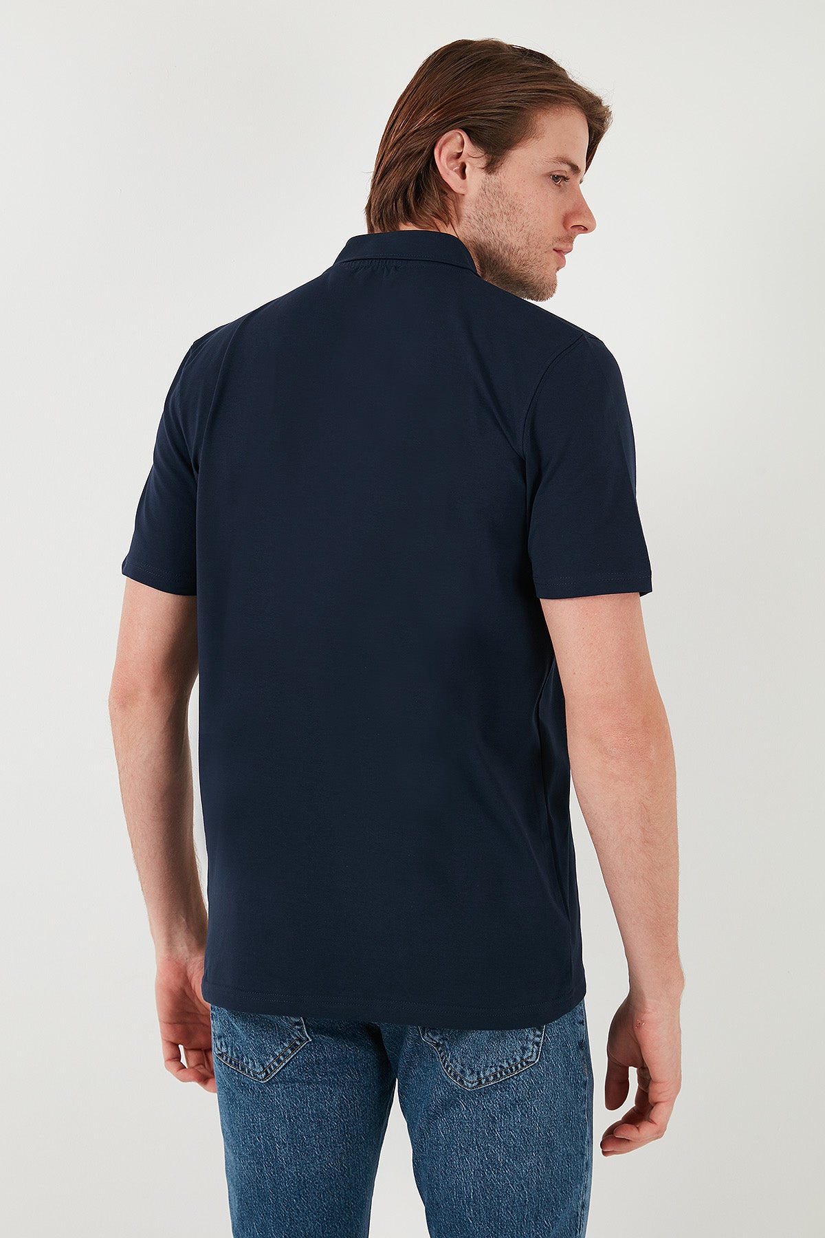 Buratti Streç Pamuklu Regular Fit Yarım Fermuarlı 3'lü Paket Erkek Polo Yaka T Shirt 5902972S3 Siyah-Siyah-İndigo