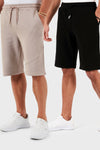 Buratti Pamuklu Regular Fit Normal Bel Cepli 2'li Paket Erkek Şort 590804142S2 SİYAH-BEJ