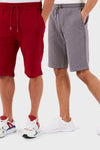 Buratti Pamuklu Regular Fit Normal Bel Cepli 2'li Paket Erkek Şort 590804142S2 ANTRASİT-BORDO