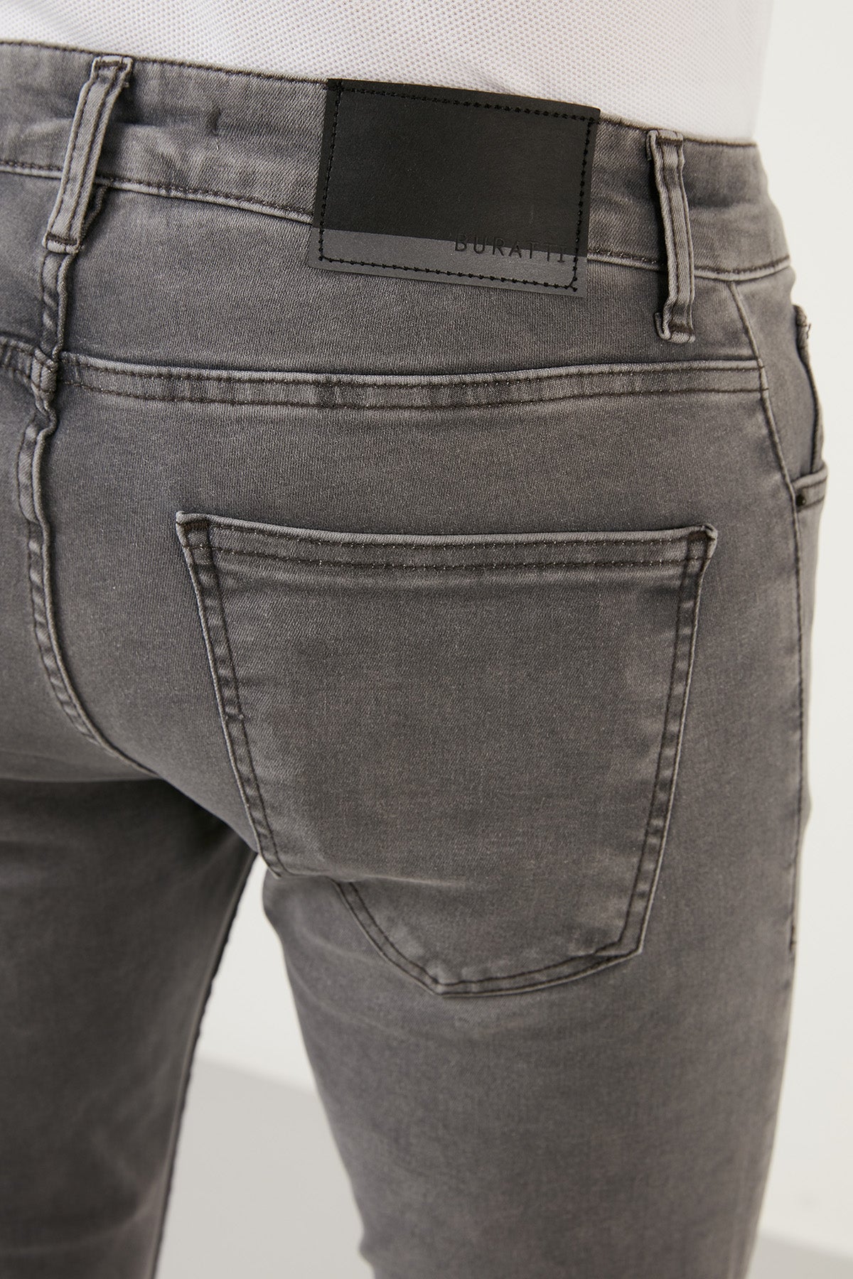 Buratti Pamuklu Normal Bel Slim Fit Dar Paça Jeans Erkek Kot Pantolon 1100M127NAPOLI GRİ