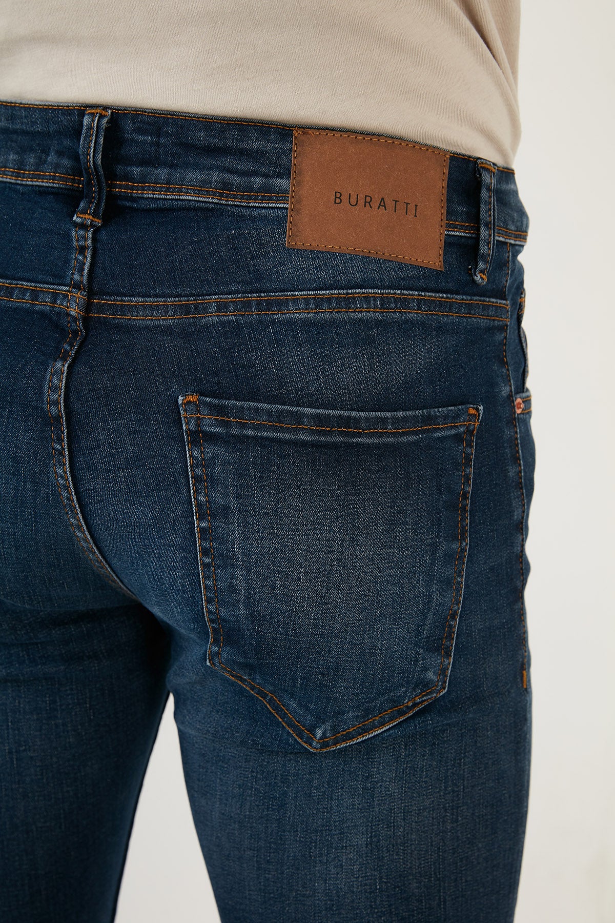 Buratti Pamuklu Normal Bel Slim Fit Dar Paça Jeans Erkek Kot Pantolon 1113M141NAPOLI KOYU MAVİ