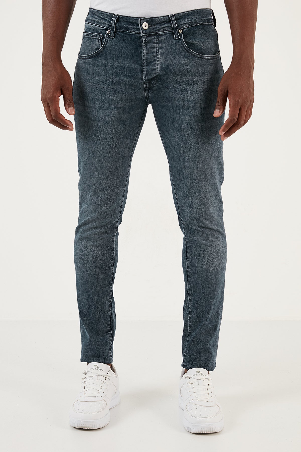 Buratti Streç Pamuklu Normal Bel Dar Paça Slim Fit Jeans Erkek Kot Pantolon 1115J03NAPOLI MAVİ